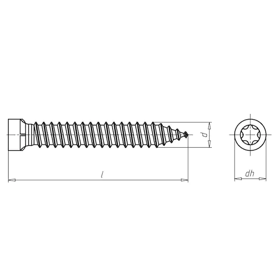 AMO® III Typ 2 Abstandsmontageschraube mit kleinem Kopf in verschiedenen Längen