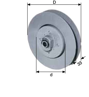 Gurtzuggetriebe als Übersetzungsgetriebe für Rollladenwelle SW60 oder SW70