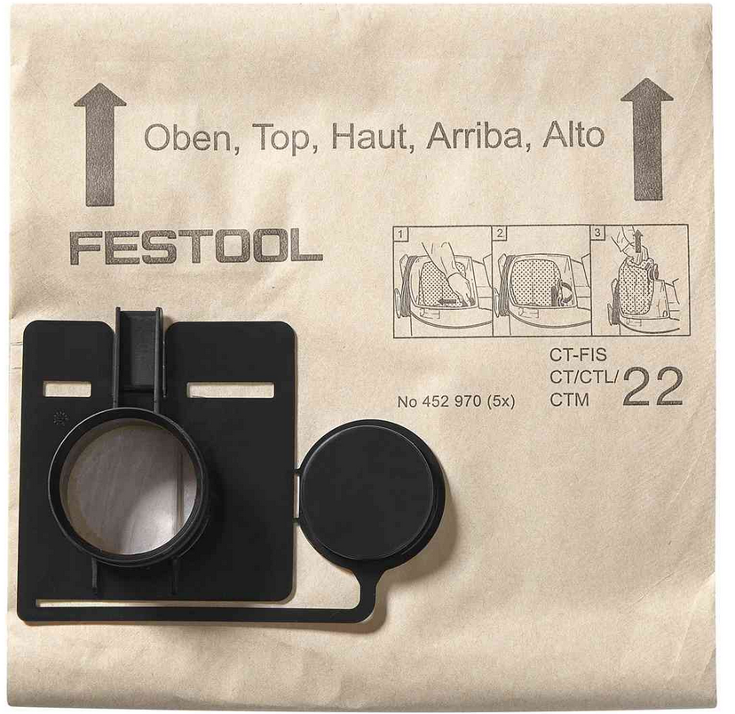 452970 Festool Filtersack FIS-CT 22/5 5er-Pack