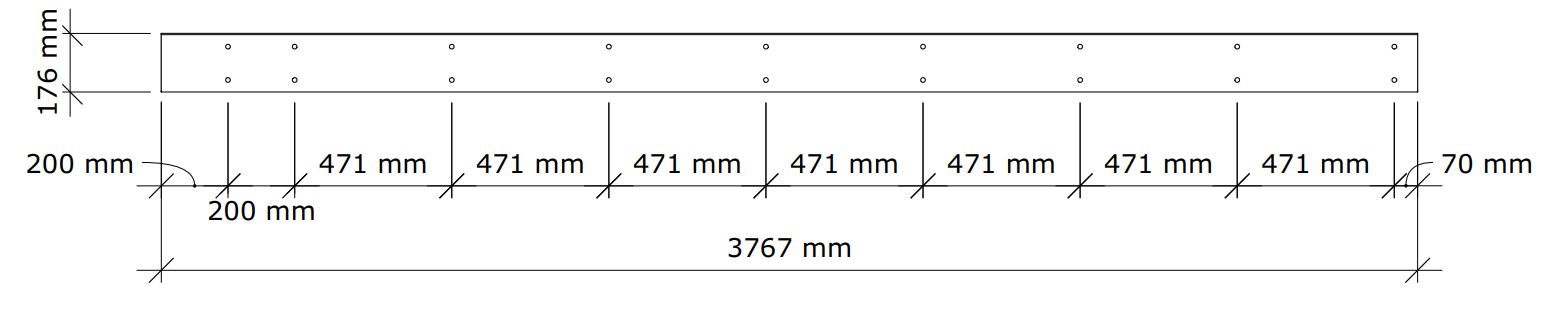 Verstärkung C-Profil 3767 mm