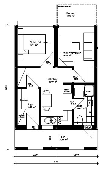 2-Zimmer Appartement | Flatline