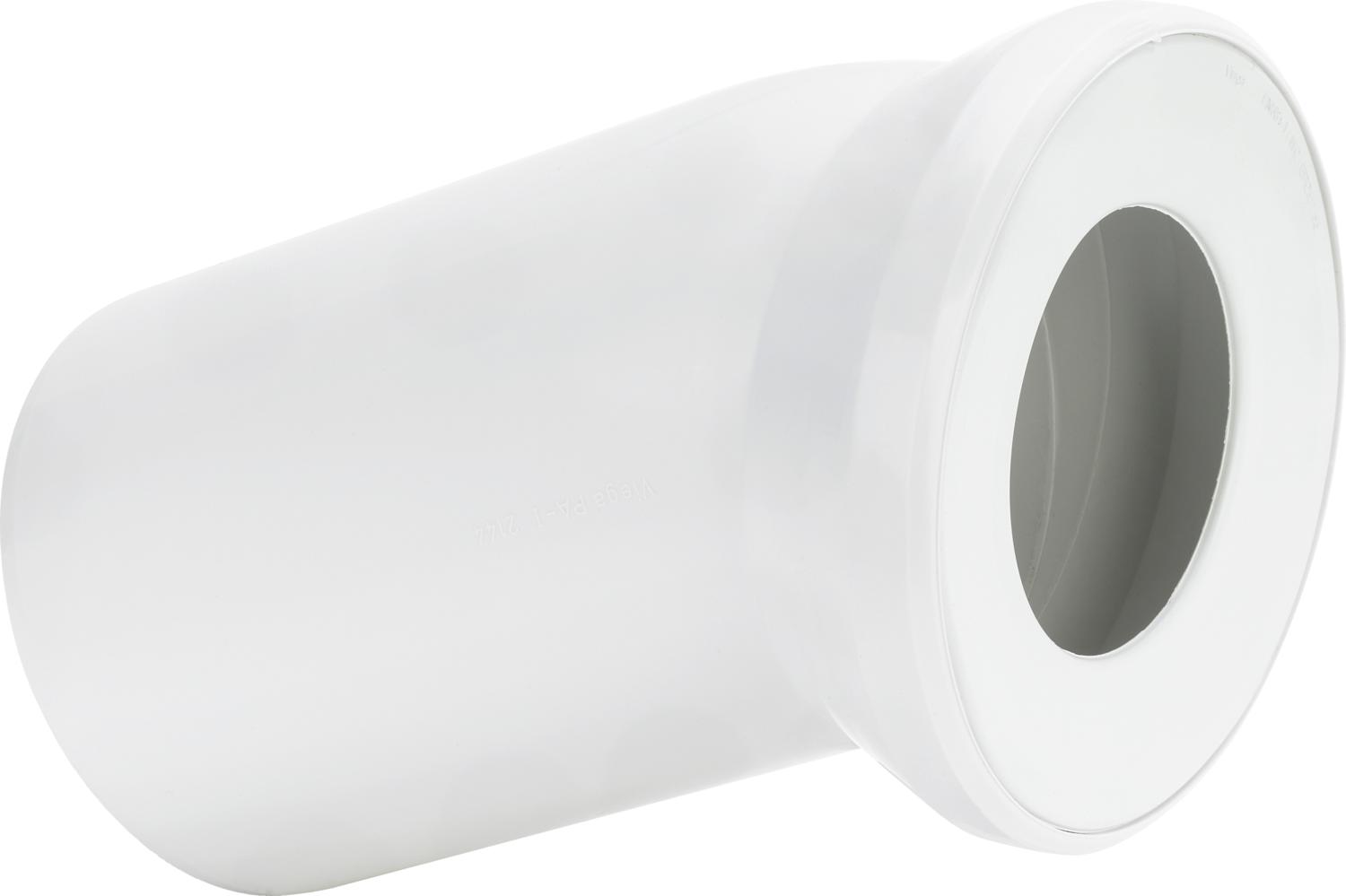 WC Anschlussbogen 22,5 Grad DN 100 x 360 mm Kunststoff weiß