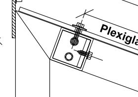 Aluminiumquertraverse für Plexiglasvordach (ST)