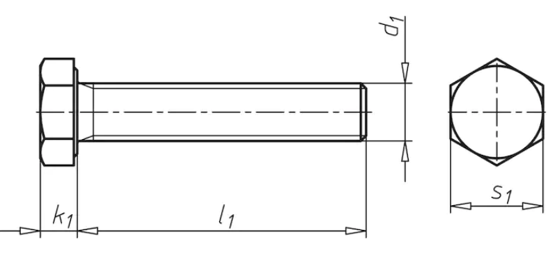  M10 x 25 Sechskantschraube mit Gewinde bis Kopf, Edelstahl (ST)