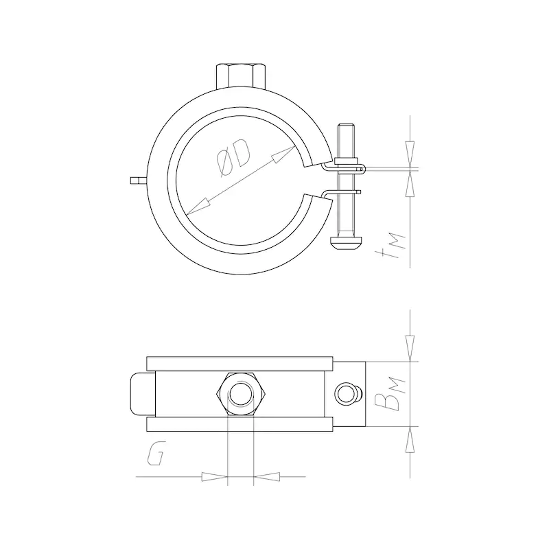 108-115 mm Rohrschelle TIPP (ST)  
