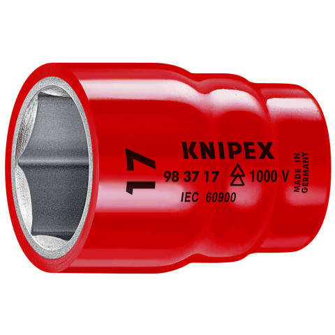 KNIPEX 45 mm Steckschlüsseleinsatz für Sechskantschrauben Mit Innenvierkant 3/8" 