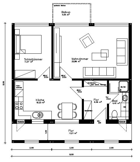 2-Zimmer Wohnung | Flatline