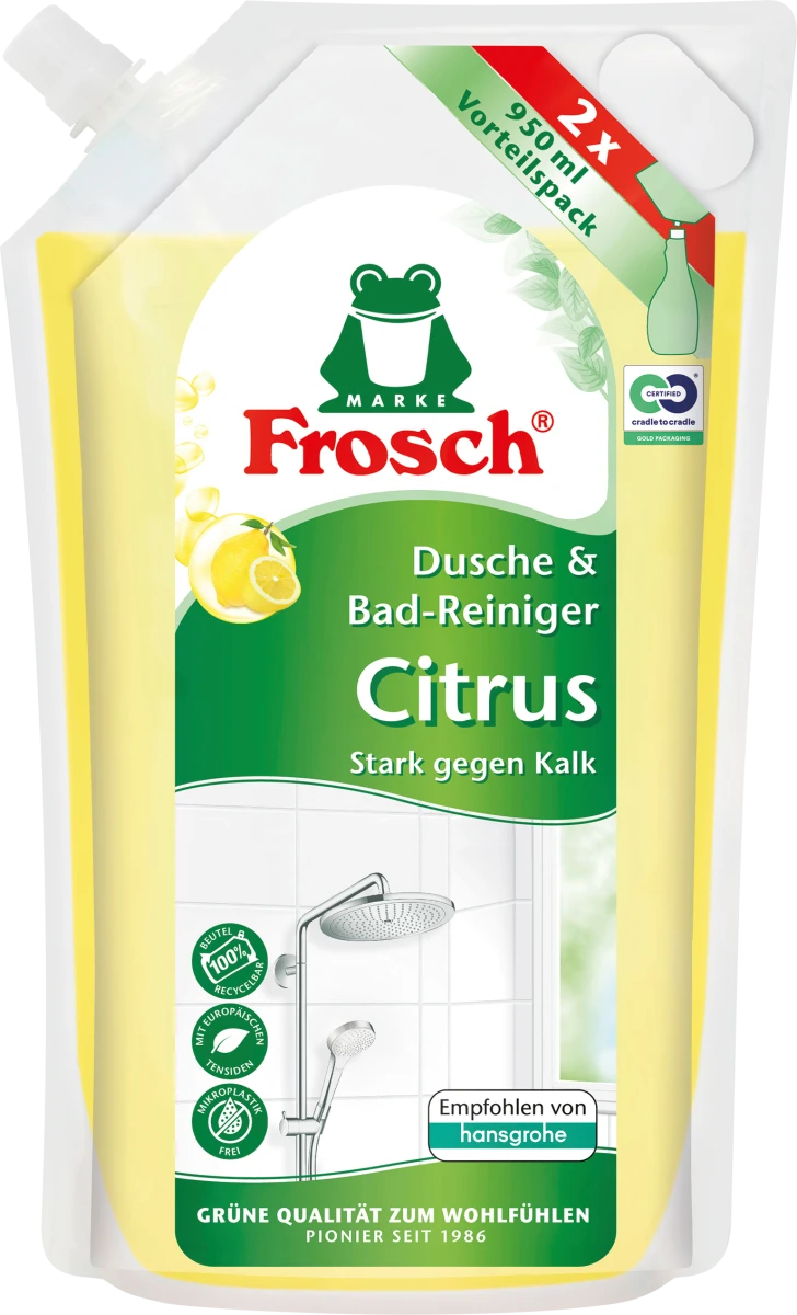 Frosch Bad-Reiniger Citrus Nachfüllpack, 950 ml