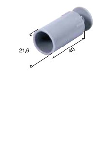 40 mm Stopper Anschlagstopfen für Rollladen /grau