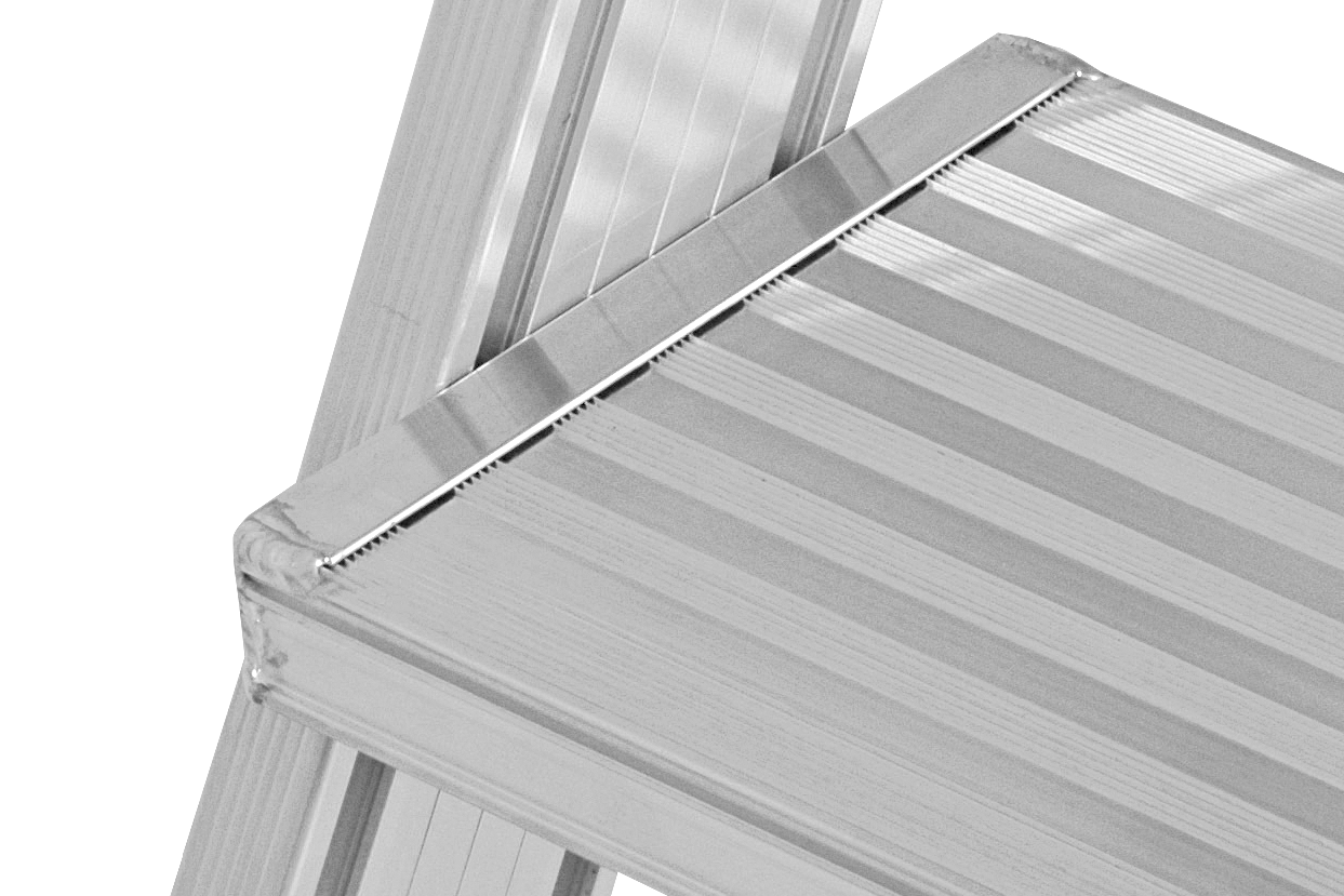 Podesttreppe fahrbar, beidseitig begehbar (2x3 Stufen inkl. Plattform)