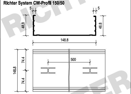 150er CW-Profil | Länge =  344 mm