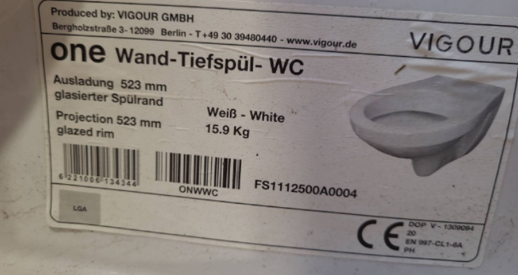  Wand-Tiefspül-WC one