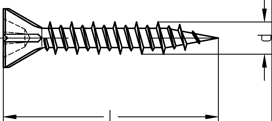 3,9x35 mm Gipsplattenschrauben für Gipsfaserplatten mit Kreuzschlitz H CE-konform