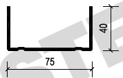 75er UW-Profil | Länge = 2500 mm 