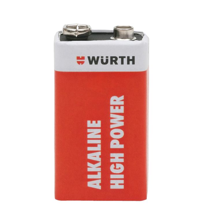 9V Block Batterie High Power von Würth