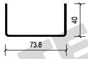 75er UA-Profil | Länge = 2495 mm