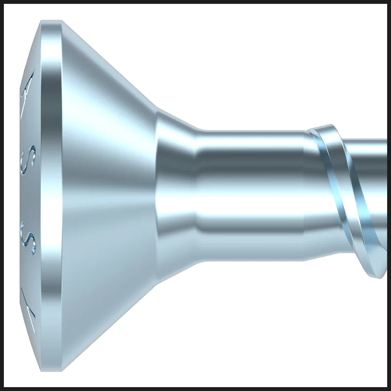50 mm (L) | ASSY® 4 CSMP HO Kopflochgebohrte Universalschraube Stahl Verzinkt Teilgewinde Senkfrästaschenkopf  (ST)